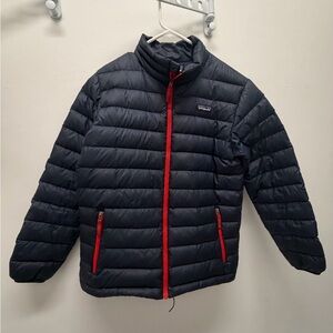 Patagonia Kids Blue and Red Puffer Jacket